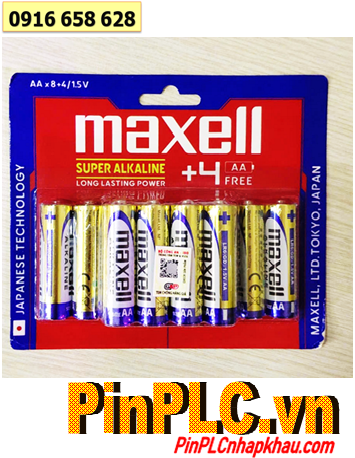 Pin Maxell LR6(GD) Vỉ 12viên, Pin AA 1.5v Super Alkaline Maxell LR6(GD) chính hãng (Loại vỉ 12viên)